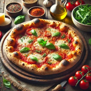 Súrdeigspizza með heimagerðri pizzasósu